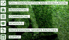 FULL CONSTRUCTION AND INSTALLATION.    RESIDENTIAL.    COMMERCIAL.    SCHOOLS.    PROFESSIONAL SPORTS FACILITES.    SUPPLY.